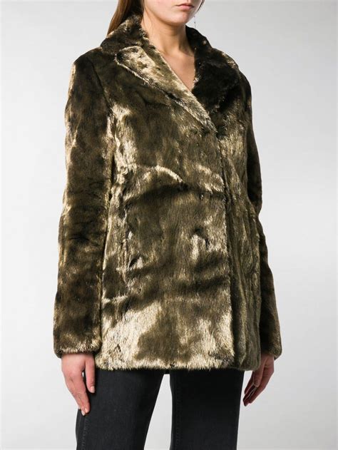 st laurent fur coat.